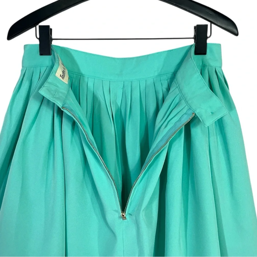 NWT Tailor & Twirl For Retro Fashion A-Line Midi Skirt in Seafoam Blue Size MED